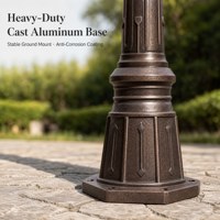 Lampadaire de jardin extérieur à triple tête en aluminium moulé, étanche IP65, LED E27, style européen, pour hôtel, villa, parc
