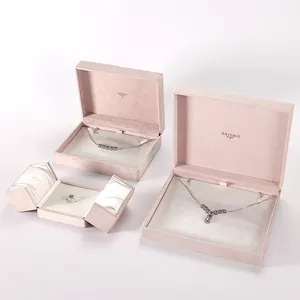 Custom Logo Double Open Velvet Earring Necklace Bracelet Jewelry Packaging Box Luxury Magnetic Ring Jewelry Box With Foam Insert