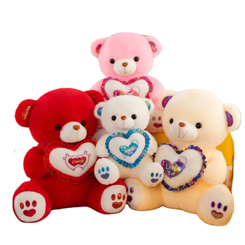 LED Light teddy bear holding love bear peluche regalo per bambini orso
