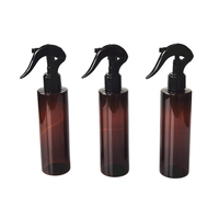 Bouteille en plastique PET de haute qualité 100ml 120ml 150ml marron Amer à épaule plate pour spray capillaire et toner avec buses atomisatrices Tigger