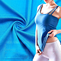 Tela Elástica de Punto de Seda de Leche 100D con Spandex y Poliéster, 180 g/m², Resistente a la Abrasión, Teñido Liso, para Ropa Deportiva