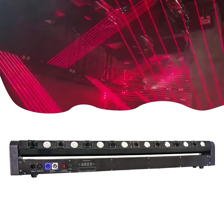 Красные светодиодные панели 150 Вт для помещений, 8 лучей + 8 лазерных ламп с поворотным дождевым эффектом для KTV