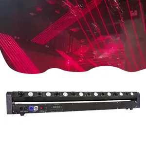 Kapalı 150W kırmızı ışık çubukları LED 8 ışın + 8 lazer ışığı salıncak Rainband etkisi KTV