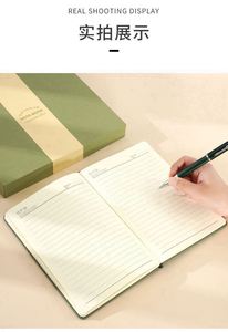 Juego de Cuadernos de Aprendizaje y Oficina de Cuero Desmontables A5 con Logotipo Personalizado, en Caja, de Hojas Sueltas, Exquisitos - Product Image 3