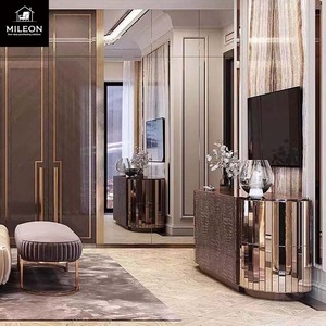 <span class=keywords><strong>Credenza</strong></span> di Lusso a Specchio, Mobile <span class=keywords><strong>Moderno</strong></span> di <span class=keywords><strong>Design</strong></span> con Pannello in Legno Texturizzato per Arredamento Villa - Product Image 3