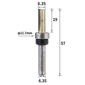 Arden 0215 Top Bearing Straight Router Bit-Garniture affleurante et copie <span class=keywords><strong>de</strong></span> modèle pour le travail du bois - Product Image 6