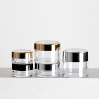 Pot en poudre PS de 3g, 5g, 10g, 15g, 20g avec décoration personnalisée pour poudre pour le visage et emballage de produits de beauté