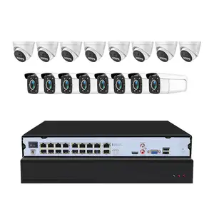 KORANG-sistema de seguridad CCTV, torreta imdoor Bullet, 16 canales, PoE, NVR, cámaras IP para exteriores, Kit de vigilancia para residencial y