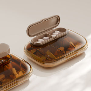 旅行用ピルボックス、Bpaフリー長方形形状プラスチック薬オーガナイザーボックス - Product Image 4