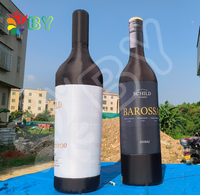Bouteille de vin gonflable géante promotionnelle Bouteille de boisson hermétique extérieure Bouteille gonflable publicitaire personnalisée