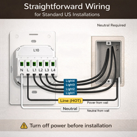 Interruptor de luz inteligente Tuya Wifi Zigbee Wifi Mesh de pantalla completa de 1/2/3/4 bandas para cortinas, compatible con Smart Living, Alexa y Google Home