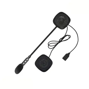 T2 Helm Sepeda Motor BT5.0 Nirkabel, Headset Speaker Skuter Headphone Panggilan Handsfree Pemutar Musik Hi-Fi