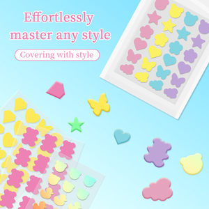 Akne-Pflaster Hydrokolloid Sternform Wasserdicht Leicht Abziehbar Gesichts-Akne-Behandlung Porenreinigung Vegan Freundlich 24 Stück Alle - Product Image 4