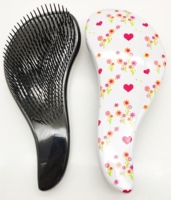 Peigne de Massage de soins capillaires en forme de S, brosse à cheveux démêlante en plastique OEM populaire