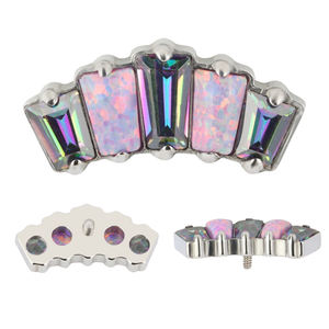 Listo para enviar, joyería de Piercing de titanio de alto pulido, joyería Labret con rosca interna, Piercing, anillo de labio, pendiente para mujer - Product Image 5