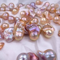Perles d'eau douce naturelles en gros, grandes perles baroques multicolores de 13-15 mm, brin lâche pour bijoux DIY