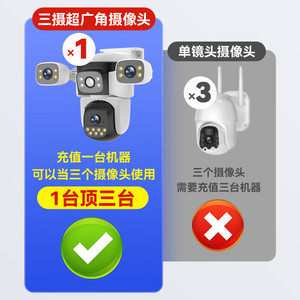 O-KAM Three Lens Zoom <b>Camera</b> 3.6mm Outdoor Waterproof Solar Powered Wi-Fi Surveillance <b>Night</b> <b>Vision</b> 8 2W Speaker 38dB Microphone - Product Image 4