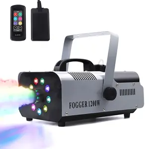 Tongxin 9pcs LED 1200W Remote Control Outdoor Smoke Machine Special Effect Spray Equipment Wedding Bar Stage Dry Ice Machine