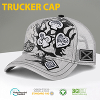 Gorra Trucker Personalizada con Logotipo Bordado e Impreso, Visera Curva, para Deportes al Aire Libre y Ropa Urbana, Venta al Por Mayor ODM OEM con MOQ Bajo