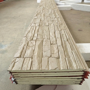 Panneau sandwich décoratif en acier découpé pour <span class=keywords><strong>isolation</strong></span> murale extérieure d'entrepôt, bardage métallique en polyuréthane - Product Image 1