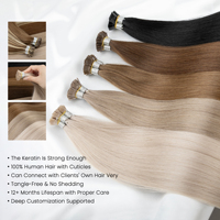LeShine Extensions Cheveux Humains Remy Vente en gros Extensions de cheveux humains russes à pointe plate
