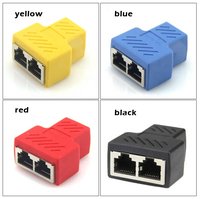 ZHEFAN Rj45 여성 LAN 케이블 연장 커플러 익스텐더 1 ~ 2 가지 방법 Cat6 Rj45 네트워크 1 ~ 2 포트 이더넷 어댑터 분배기