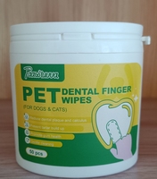 Toallitas Dentales para Mascotas de Marca Privada OEM, 50 Unidades en Envase, Toallitas Húmedas para Limpieza Dental de Perros y Gatos, Sin Alcohol, Cuidado Bucal