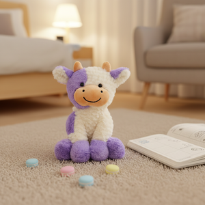 Juguete <span class=keywords><strong>de</strong></span> Vaca Bordado Personalizado, <span class=keywords><strong>Peluche</strong></span> <span class=keywords><strong>de</strong></span> Vaca Lechera Barato, Tela Súper Suave, Relleno <span class=keywords><strong>de</strong></span> Algodón PP, Malla Antiestrés - Product Image 2