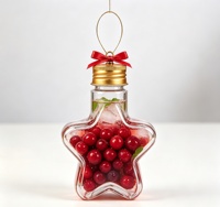 Bouteille décorative créative en forme d'étoile de 50 ml, très vendue, pour petites friandises, bouteille en plastique transparente