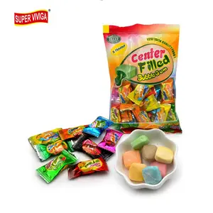 Custom Wholesale Private Label 8 Flavors Bubble Gum Center Filled Fruity Jam