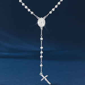 Joyería Religiosa, Collar con Dije de la Virgen de Guadalupe, Rosario, Cruz Benedictina, Collar de Cuentas Cristianas para Oración - Product Image 3