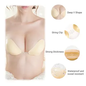 Soutien-gorge Push Up adhésif en silicone invisible amical à prix d'usine Adhésif pour soutien-gorge collant personnalisé en silicone moussant de style léger