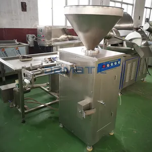 Máquina pneumática quantitativa para enchimento de salsichas e salsichas, máquina para fazer nó e enchimento de salsichas e salsichas, 50kg