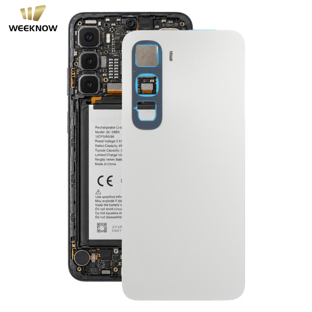 Whole Sale Mobile Phone Back Cover Glass for Infinix Hot 60i 4G X6728 Strong Hardness Shock Resistance ABS Material