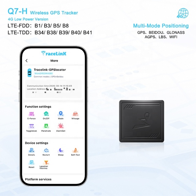Traceur GPS Carte SIM 4G LTE GLONASS Beidou WiFi AGPS Android App PC Compatible Intelligent GPS Tracker & Locator