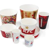 Machine à fabriquer des bols en papier Kraft pour salades, des seaux en papier KFC pour poulet frit, pop-corn et restauration rapide