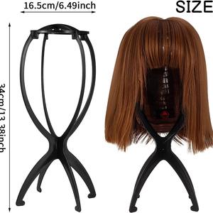 Оптовая продажа, многоцветная складная пластиковая подставка для париков высокого качества, регулируемый дисплей для париков, портативный держатель для париков - Product Image 3