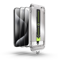 Protection d'écran en verre trempé HD anti-poussière à couverture intégrale avec alignement automatique pour iPhone 16 17 Air 16 Pro Max 16 Plus Verre ESD