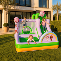Terrain de jeu gonflable pour enfants, château gonflable avec double toboggan, cible à balles, parcours d'obstacles, matériau PVC écologique, capacité de 10 personnes