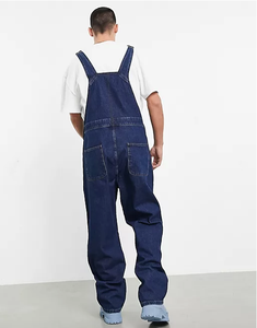 Salopette baggy en <span class=keywords><strong>jean</strong></span> de haute qualité, salopette ample et décontractée, <span class=keywords><strong>combinaison</strong></span> en <span class=keywords><strong>jean</strong></span> personnalisée pour hommes - Product Image 2