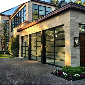 Porte de <span class=keywords><strong>garage</strong></span> <span class=keywords><strong>motorisée</strong></span> en aluminium encadré verre sectionnel rabat portes pliantes pour double porte d'entrée de voiture des garages - Product Image 6