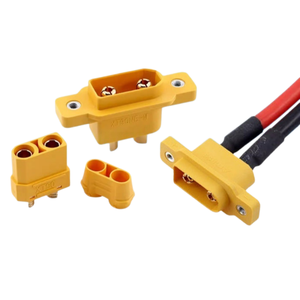 Amass XT90NE Embedded Panel Mount Connector 30A 8AWG 10AWG 10CM 20CM 50CM Custom RC Wire Harness - Product Image 1