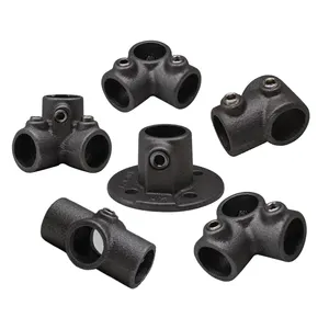 Preço competitivo Grande Diâmetro Tubos Para Guardrail Key Clamp Fittings Curto Tee Acessórios Estruturais para decoração