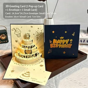 Carte d'<span class=keywords><strong>anniversaire</strong></span> 3D pop-up, avec lumière et <span class=keywords><strong>chanson</strong></span> en option, parfumée, multicolore avec enveloppe et message. - Product Image 4