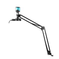 4K HD Video Digital Microscope 48mp Camera 150X Lens with LED Light Flip Foldable Holder for Repair Soldering
