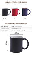 Mug en céramique noir de 11 oz pour sublimation, intérieur blanc, tasse à café personnalisable avec logo imprimable pour transfert thermique