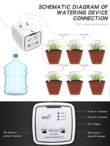 Kit <span class=keywords><strong>de</strong></span> <span class=keywords><strong>riego</strong></span> por goteo automático A65 DIY con bomba <span class=keywords><strong>de</strong></span> agua programable, temporizador, WIFI, bomba dual inteligente, sistema <span class=keywords><strong>de</strong></span> <span class=keywords><strong>riego</strong></span> automático - Product Image 3