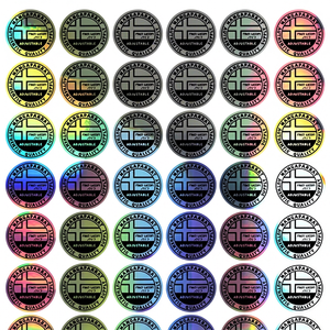 Pegatinas Holográficas Personalizadas de Vinilo, Adhesivas, Resistentes al Agua, con Logotipo - Product Image 1