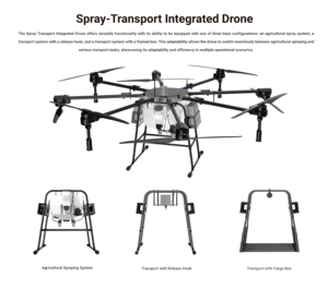 For <b>Battery</b> Powered UAV Pesticide Farm Sprayer with Remote Control High Accuracy High Efficiency Agriculture Spraying <b>Drone</b> - Product Image 4