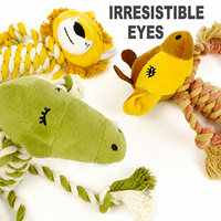 Jouet à mâcher pour chien en forme de lion de dessin animé, résistant aux morsures, couineur, durable, portable, taille moyenne, matériau sûr